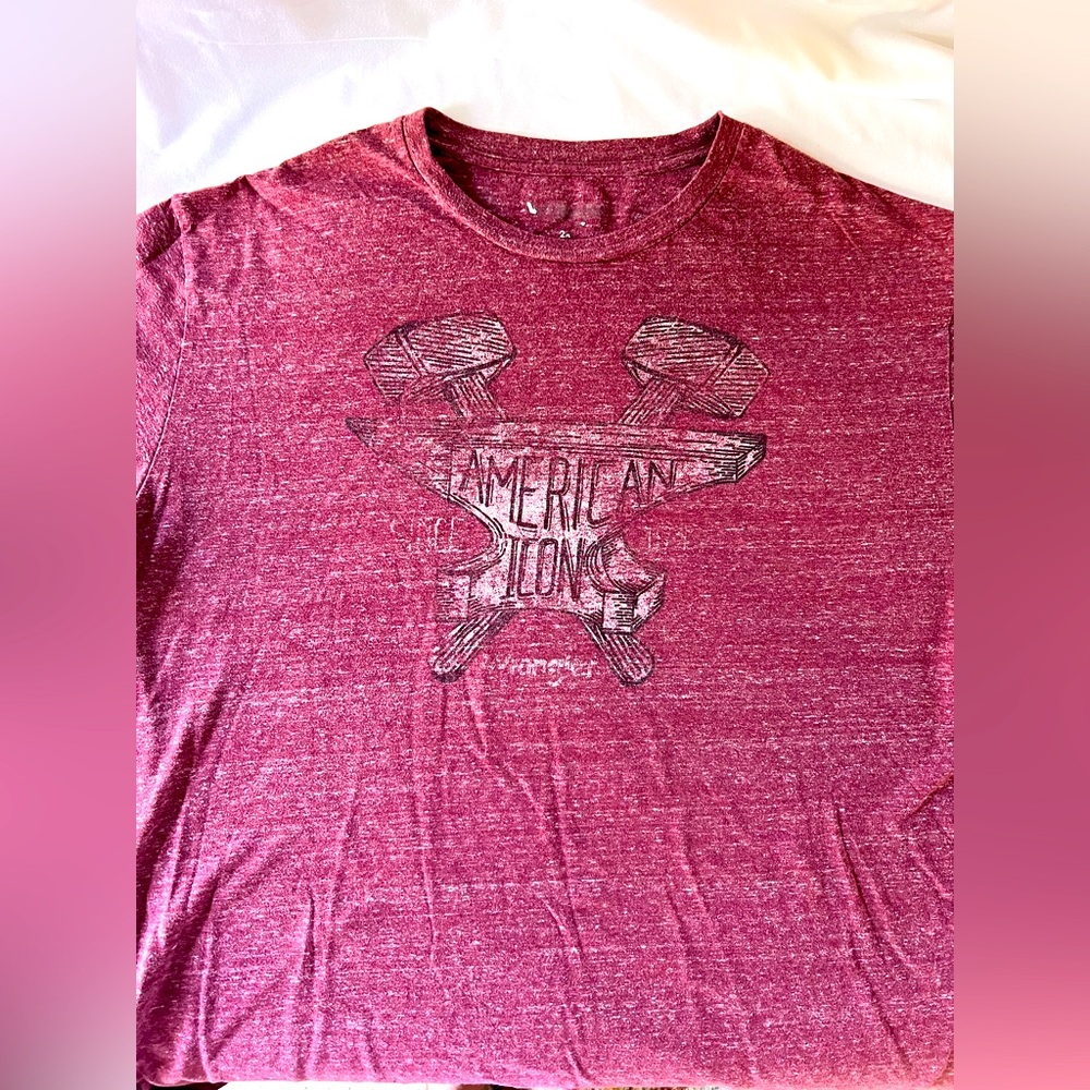 Wrangler Red Short Sleeve Tee Casual Comfort big and tall xxl casual vintage